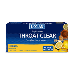 Viên ngậm giảm đau họng nhanh Bioglan Rapid Action Throat Clear Cold & Flu