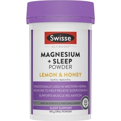 Bột hỗ trợ giấc ngủ Swisse Magnesium + Sleep Lemon & Honey 180g