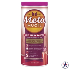 Bột Metamucil Wild Berry Smooth bổ sung chất xơ