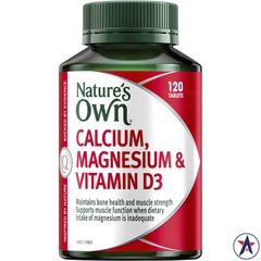 Viên bổ cơ & xương Calcium, Magnesium & Vitamin D3 Nature’s Own