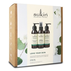 Bộ sản phẩm 3 bước chăm sóc da toàn diện Sukin Love Your Skin