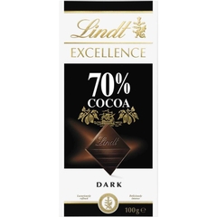 Socola Lindt Excellence Extra Fine 70% Cocoa Dark Chocolate 100g