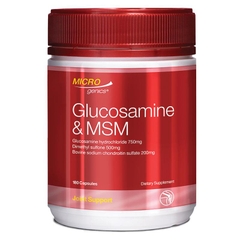 Viên uống giảm đau & bổ xương khớp Microgenics Glucosamine & MSM 180 viên