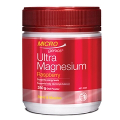Bột uống bổ sung Magie hỗ trợ cơ bắp Microgenics Ultra Magnesium Raspberry 250g