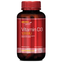 Viên uống bổ sung Vitamin D3 1,000IU Microgenics 200 viên