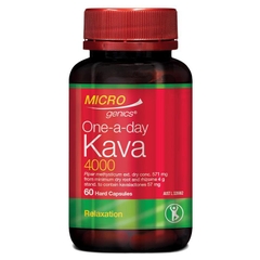 Viên uống giúp cơ thể thư giãn & dễ ngủ Microgenics One A Day Kava 4,000mg 60 viên