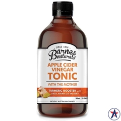 Giấm táo Barnes Naturals Apple Cider Vinegar Tonic with The Mother Turmeric Booster 500ml