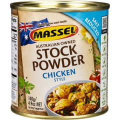 Hạt nêm Massel vị Gà Stock Powder Chicken Salt Reduced 140g
