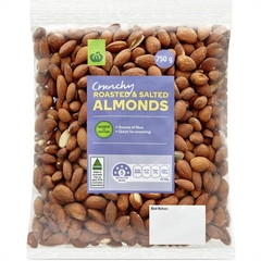 Hạt hạnh nhân Almonds Crunchy Roasted & Salted Woolworths 750g