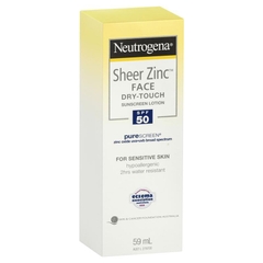 Kem chống nắng cho da mặt Neutrogena Sheer Zinc Face SPF50 59ml