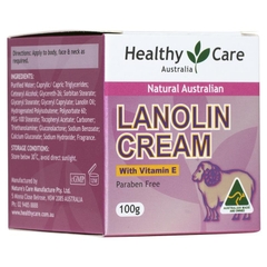Kem nhau thai cừu Lanolin Cream với Vitamin E Healthy Care 100g