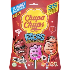 Kẹo mút Chupa Chups Faces Flat Lollipops 35 cây