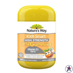Kẹo dẻo bố sung Vitamin D3 hàm lượng cao Nature's Way Kids Smart 50 viên
