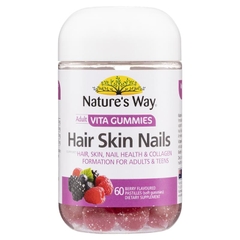 Kẹo dẻo đẹp da móng tóc Nature's Way Hair Skin Nails Adult Vita Gummies
