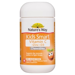 Nature's Way Vitamin C + Zinc + D3 Kids Smart Chewables 75 viên