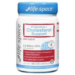 Men vi sinh hỗ trợ tim mạch Life Space Probiotic + Cholesterol Support 50 viên