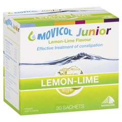 Hỗ trợ điều trị táo bón cho trẻ Movicol Junior Lemon Lime 30 gói