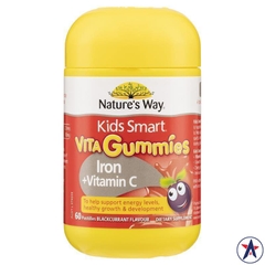 Nature's Way Kids Smart Iron + Vitamin C Vita Gummies 60 viên