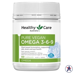 Omega 3-6-9 thuần chay Healthy Care Pure Vegan Omega 3-6-9 60 viên