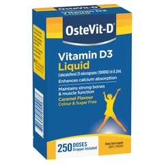OsteVit-D Vitamin D3 Liquid 1000IU hỗ trợ xương chắc khỏe 50ml (250 liều)