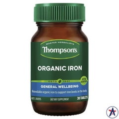 Sắt hữu cơ Thompson's Organic Iron 24mg 30 viên