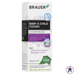 Siro ho Brauer Baby & Child Cough cho bé trên 2 tuổi 100ml