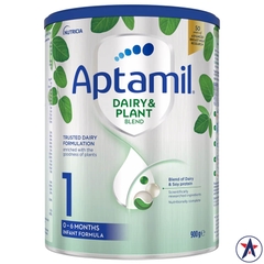 Sữa Aptamil Dairy & Plant Blend số 1 Infant Formula 900g (0-6 tháng)