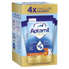 Sữa bột gói Aptamil Gold số 3 Pronutra (38g x 4 gói) (1-3 tuổi)