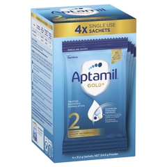 Sữa bột gói Aptamil Gold số 2 Pronutra (30g x 4 gói) (6-12 tháng)
