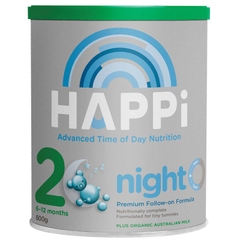 Sữa HAPPi số 2 ban đêm Night Follow On 600g (6-12 tháng)