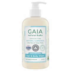 Sữa tắm gội cho bé Gaia Natural Baby Organic Hair Body Wash 500ml