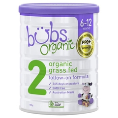 Sữa Bubs Organic số 2 Grass Fed Follow On 800g cho trẻ 6-12 tháng