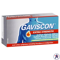 Viên giảm trào ngược dạ dày Gaviscon Extra Strength Peppermint Flavour 24 viên