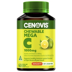 Viên nhai bổ sung Vitamin C vị chanh Cenovis Chewable 1000mg Lemon Lime