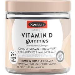 Swisse Vitamin D Gummies hỗ trợ xương & hệ miễn dịch 60 viên