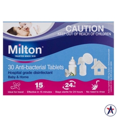 Viên tiệt trùng bình sữa & đồ chơi cho bé Milton Antibacterial 30 viên