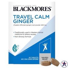 Viên uống chống say xe Blackmores Travel Calm Ginger Anti-Nausea Vitamin 45 viên