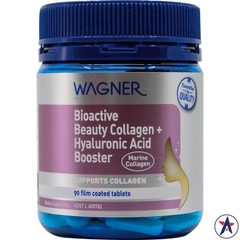 Viên uống Collagen & dưỡng ẩm cho da Wagner Bioactive Beauty Collagen + Hyaluronic Acid Booster 90 viên