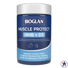 Viên uống hỗ trợ duy trì cơ bắp Bioglan Muscle Protect HMB + D3 60 viên