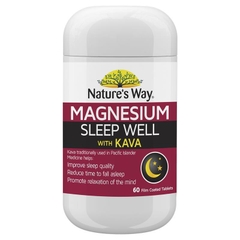 Viên uống hỗ trợ giấc ngủ Nature's Way Magnesium Sleep Well with Kava 60 viên