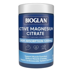 Viên uống hỗ trợ sức khỏe cơ bắp Bioglan Active Magnesium Citrate 1200mg 200 viên
