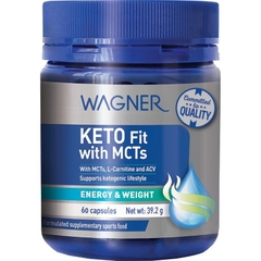 Viên uống hỗ trợ tập thể dục giảm cân Wagner Keto Fit With MCTs 60 viên