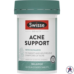 Viên uống ngừa giảm mụn Swisse Beauty Acne Support 60 viên