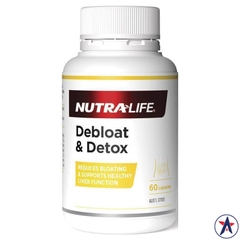 Viên uống thải độc gan, giảm đầy bụng Nutra-Life Debloat & Detox 60 viên