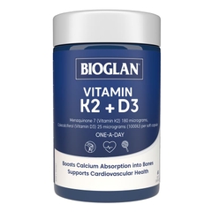 Viên uống Vitamin K2 + D3 Bioglan giúp xương chắc khỏe 60 viên