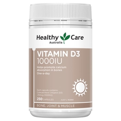 Viên uống bổ sung Vitamin D3 1000IU Healthy Care