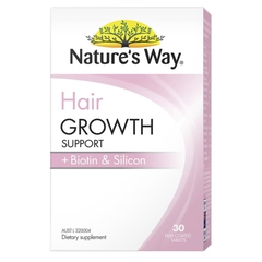 Nature's Way Hair Growth Support + Biotin & Silicon 30 viên