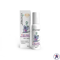 Xịt họng cho bé Vitatree Kids Spray for Cold & Flu 30ml