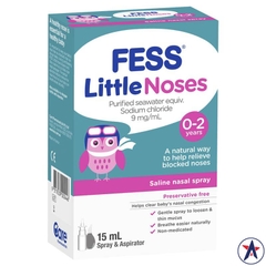 Xịt mũi cho bé Fess Little Noses Saline Nose Spray + Aspirator 15ml