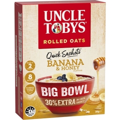 Yến mạch ăn liền vị chuối và mật ong Uncle Tobys Oats Quick Sachets Big Bowl 368g